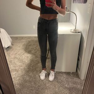PACSUN Light Grey Skinny Jeans
